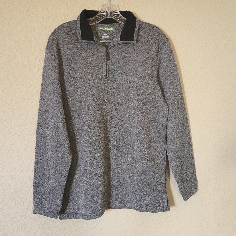 Haggar in motion zip collared sweater M